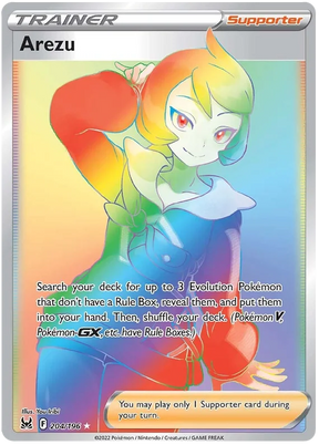 Arezu (Secret) Lost Origin Pokemon Single Card 204/196