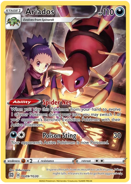 Ariados Brilliant Stars Trainer Gallery Pokemon Card Singles TG09/TG30