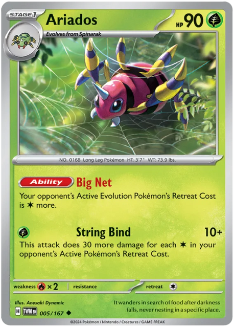 Ariados Twilight Masquerade Pokemon Single 005/167