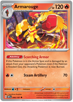 Armarouge Obsidian Flames Single Pokemon Card
