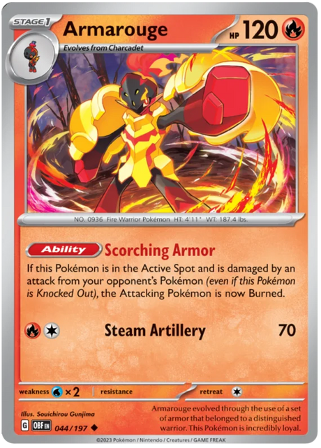 Armarouge Obsidian Flames Single Pokemon Card