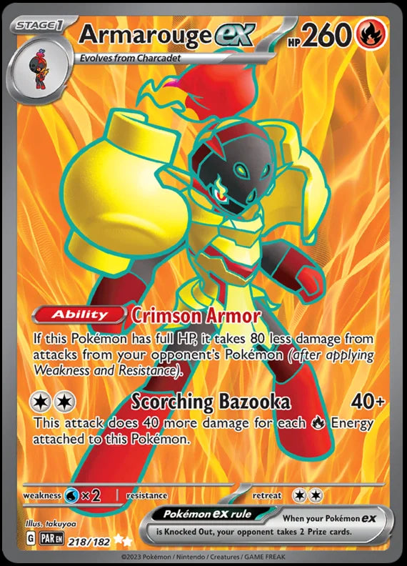 Armarouge ex Full Art Paradox Rift Single Pokemon Card 218/182