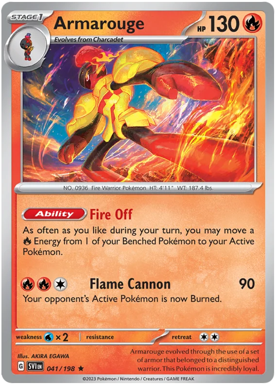 Armarouge Scarlet & Violet Base Set Pokemon Card Single