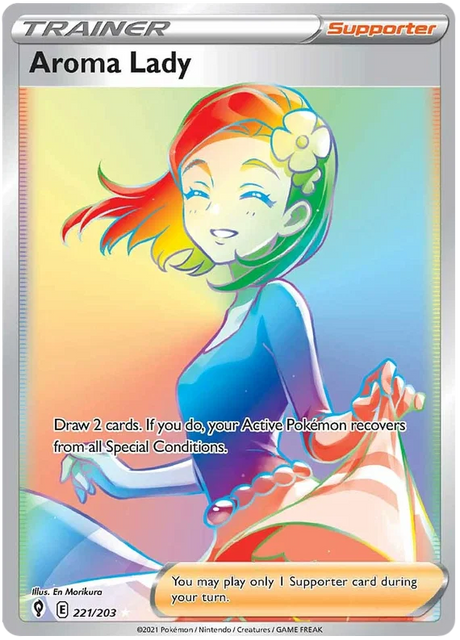 Aroma Lady (Secret) 221/203 - Pokemon TCG Evolving Skies card