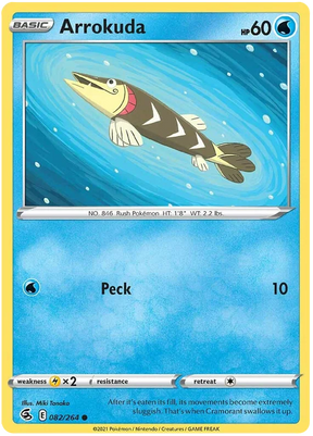 Arrokuda Fusion Strike Pokemon Card Singles 082/264