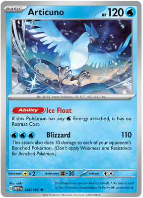 Articuno 151 Single Pokemon Card