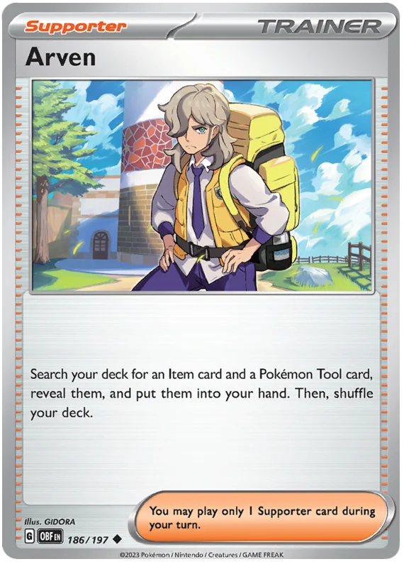 Arven Obsidian Flames Single Pokemon Card