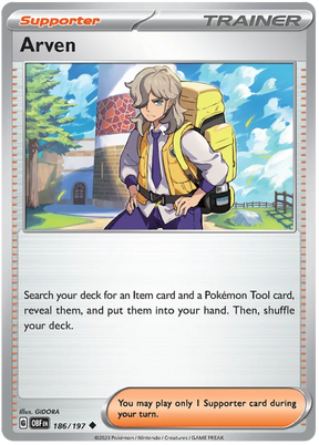 Arven Obsidian Flames Single Pokemon Card