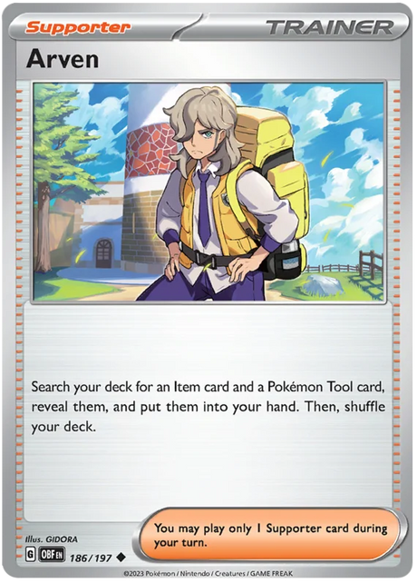 Arven Obsidian Flames Single Pokemon Card