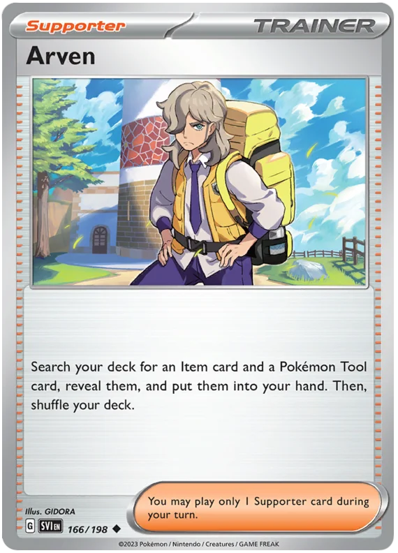 Arven Scarlet & Violet Base Set Pokemon Card Single