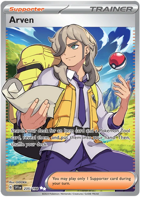 Arven Full Art Scarlet & Violet Base Set Pokemon Card Single