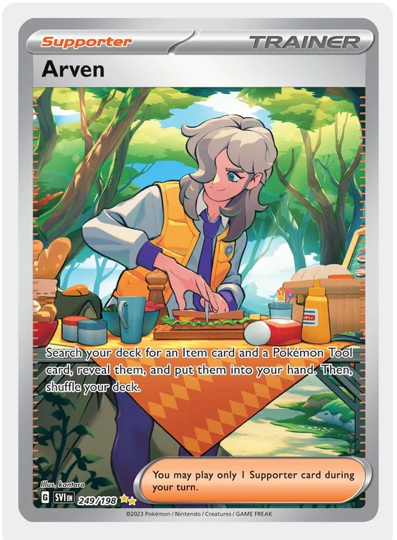 Arven Special Illustration Rare Scarlet & Violet Base Set Pokemon Card Single