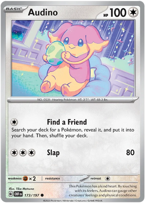 Audino Obsidian Flames Single Pokemon Card