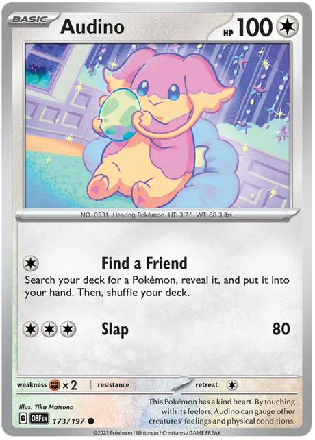Audino Obsidian Flames Single Pokemon Card
