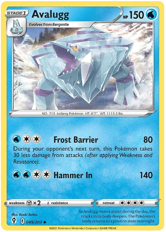 Avalugg 045/203 - Pokemon TCG Evolving Skies card