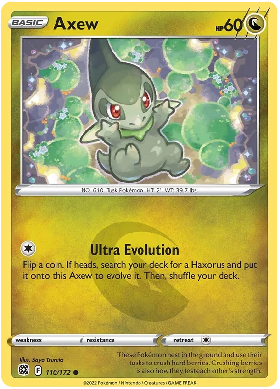 Axew Brilliant Stars Pokemon Card Singles 110/172