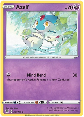 Azelf Astral Radiance Pokemon Card Singles 067/189