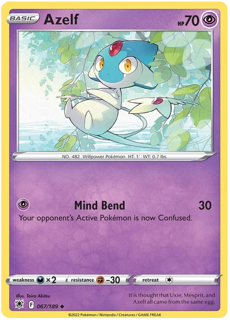 Azelf Astral Radiance Pokemon Card Singles 067/189