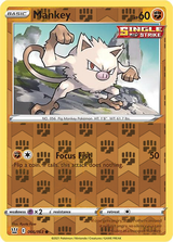 Mankey 066/163, Battle Styles, Reverse Holo finish, representative matte composite