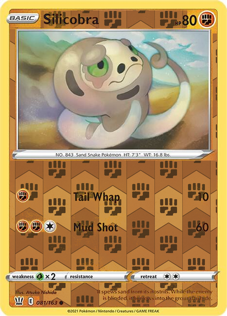 Silicobra 081/163, Battle Styles, Reverse Holo finish, representative matte composite