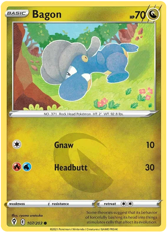 Bagon 107/203 - Pokemon TCG Evolving Skies card