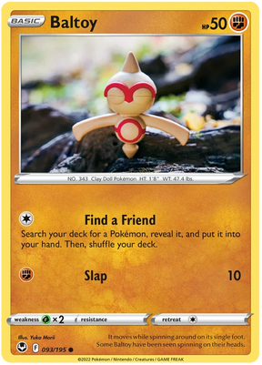 Baltoy Silver Tempest Pokemon Single 093/195