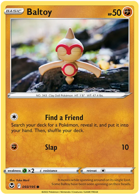 Baltoy Silver Tempest Pokemon Single 093/195
