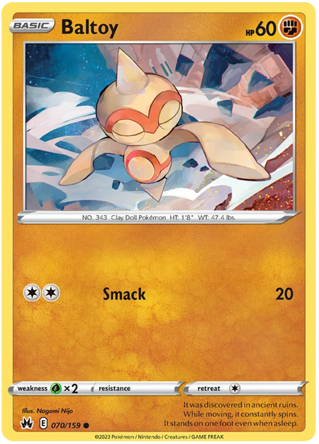Baltoy Crown Zenith Pokemon Card Single