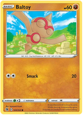 Baltoy Fusion Strike Pokemon Card Singles 144/264