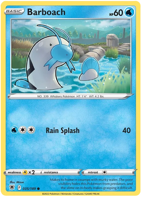 Barboach Astral Radiance Pokemon Card Singles 035/189