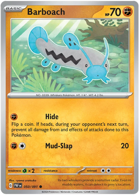 Barboach Paldean Fates Pokemon Card Single 050/091