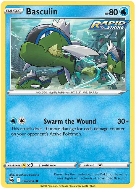 Basculin Fusion Strike Pokemon Card Singles 070/264