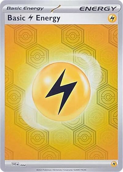 Basic Lightning Energy Reverse Holo Pokemon Card Single 004