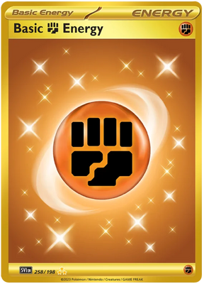 Basic Fighting Energy Gold Scarlet & Violet Base Set Pokemon Card Single