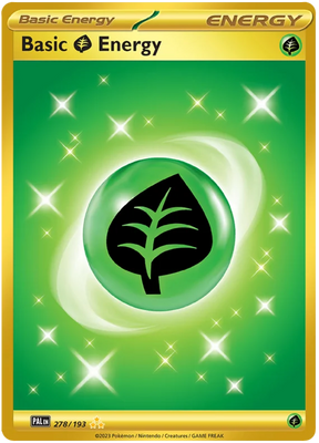 Basic Grass Energy Gold Paldea Evolved Single Pokemon Card