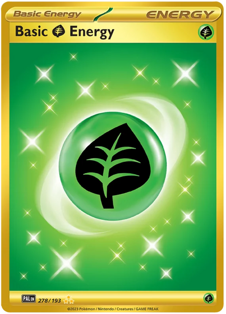 Basic Grass Energy Gold Paldea Evolved Single Pokemon Card
