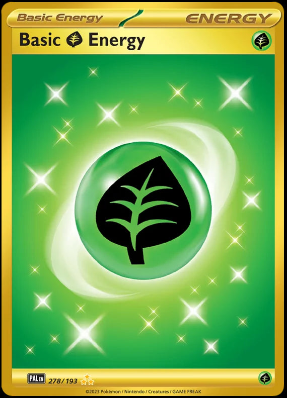 Basic Grass Energy Gold Paldea Evolved Single Pokemon Card