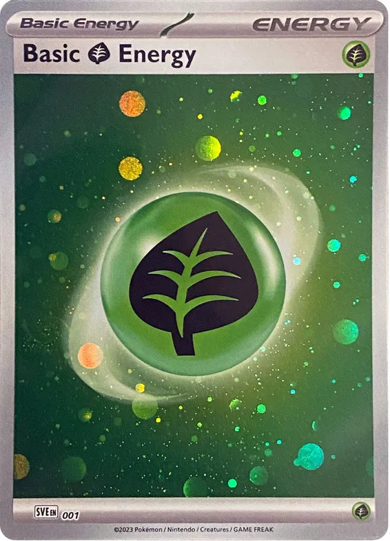 Basic Grass Energy Cosmos Holo 151 Single Pokemon Card