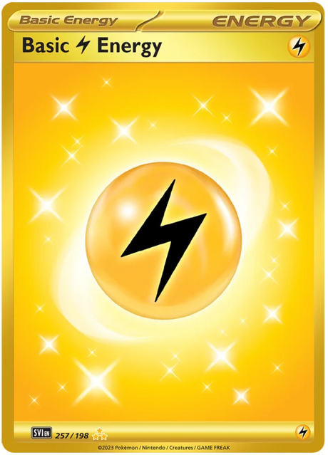 Basic Lightning Energy Gold Scarlet & Violet Base Set Pokemon Card Single