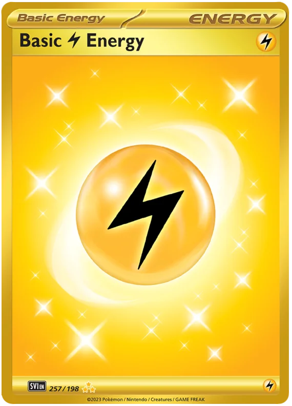 Basic Lightning Energy Gold Scarlet & Violet Base Set Pokemon Card Single