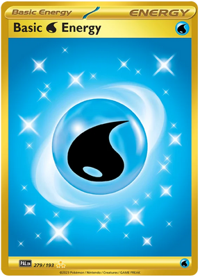 Basic Water Energy Gold Paldea Evolved Single Pokemon Card