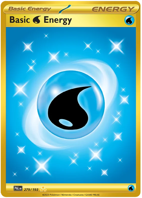 Basic Water Energy Gold Paldea Evolved Single Pokemon Card