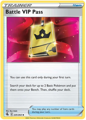 Battle VIP Pass Fusion Strike Pokemon Card Singles 225/264