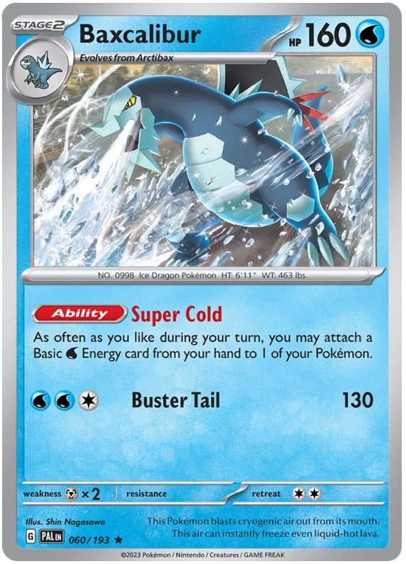 Baxcalibur Paldea Evolved Single Pokemon Card