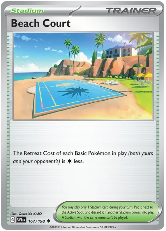 Beach Court Scarlet & Violet Base Set Pokemon Card Single