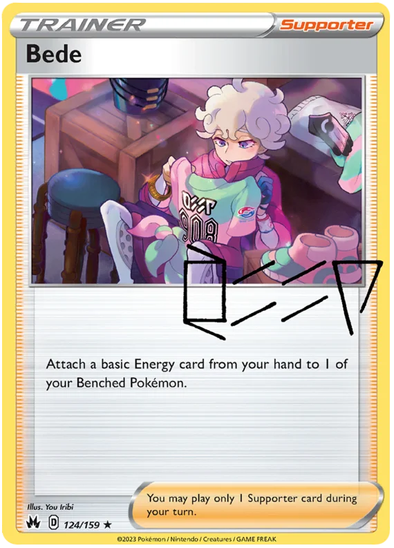 Bede Crown Zenith Pokemon Card Single