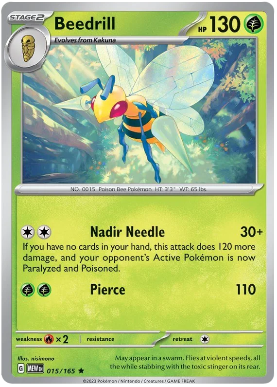 Beedrill 151 Single Pokemon Card
