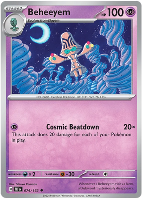 Beheeyem Temporal Forces Pokemon Single 074/162