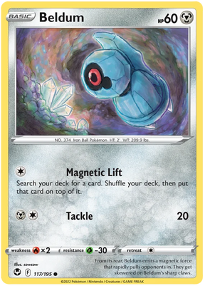 Beldum Silver Tempest Pokemon Single 117/195