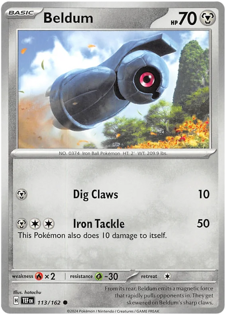 Beldum Temporal Forces Pokemon Single 113/162